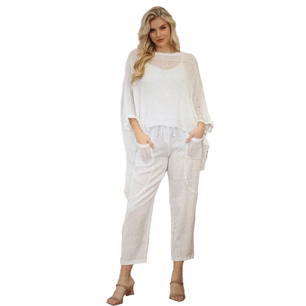 Linen Pants With Fishnet Pockets