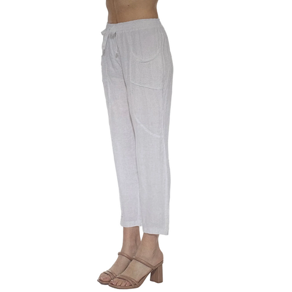 Linen Pants With Fishnet Pockets