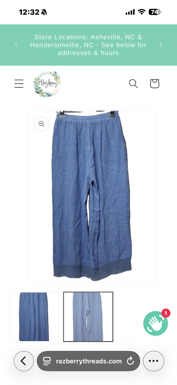 Periwinkle Linen Pants