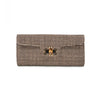 Trendy Straw Bamboo Closure Clutch