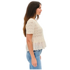 Margot Mixed Media Peplum Top