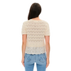 Margot Mixed Media Peplum Top