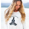 Live Aloha Let That Shit Go Embroidered Top