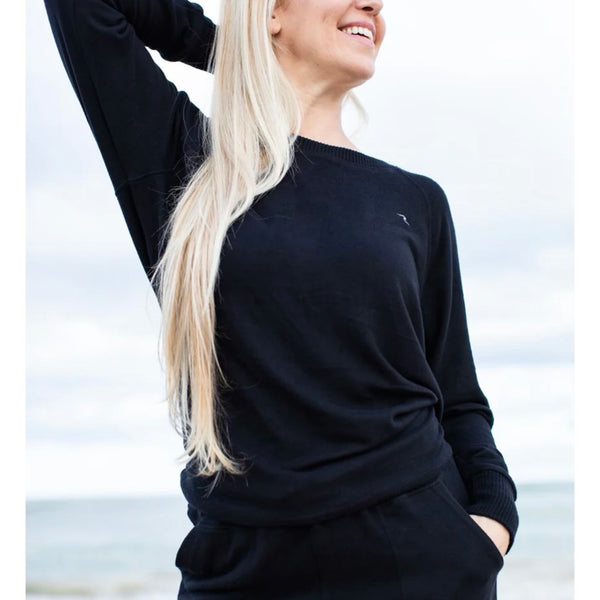 Live Aloha Soft Simple Wave Crew Sweater