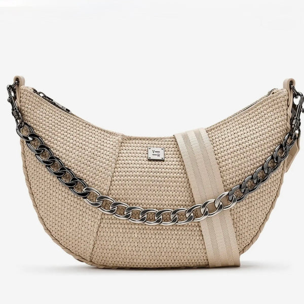 Think Royln Flirt Cream Raffia/ Cream Luxe Bag