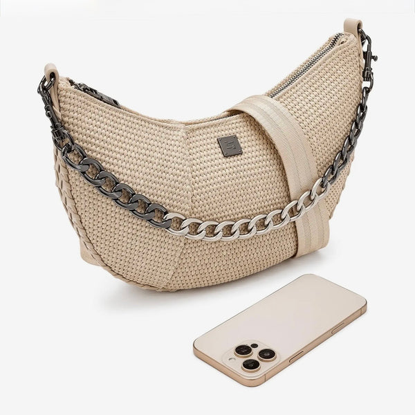 Think Royln Flirt Cream Raffia/ Cream Luxe Bag