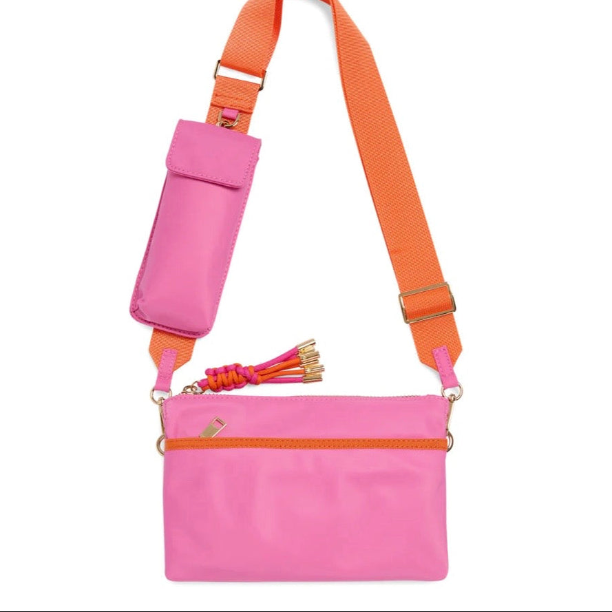 Pink & Orange Jet Crossbody Bag