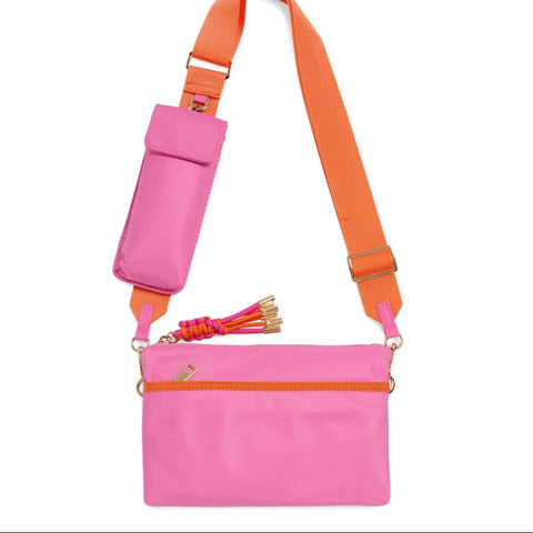 Pink & Orange Jet Crossbody Bag