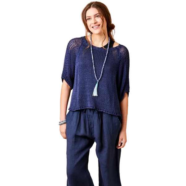 Suzy D Drawstring Linen Palazzo Pants