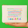 Life Is Amazing Colorblock Pouch
