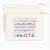 Life Is Amazing Colorblock Pouch