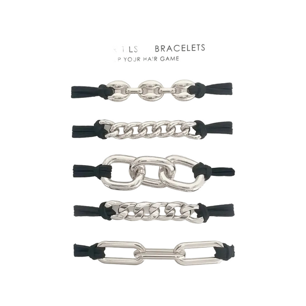 Set of 5 Hair Tie Bracelet Set
