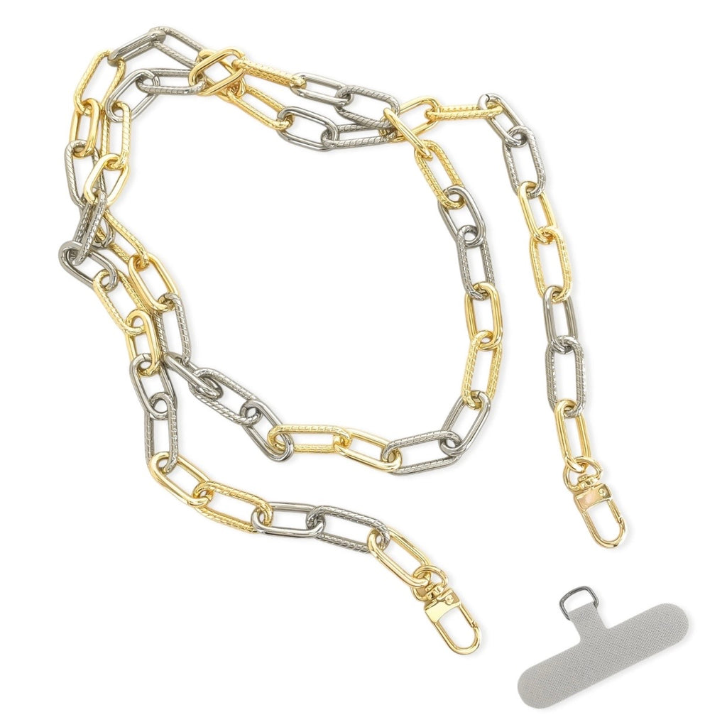 Two-Tone Paperclip Phone Chain