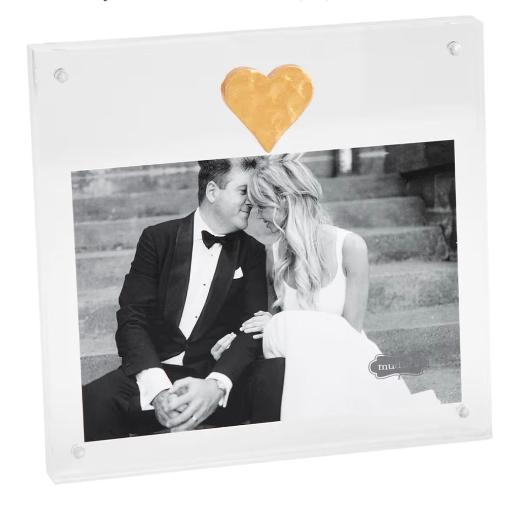 Acrylic Frame With Gold Heart