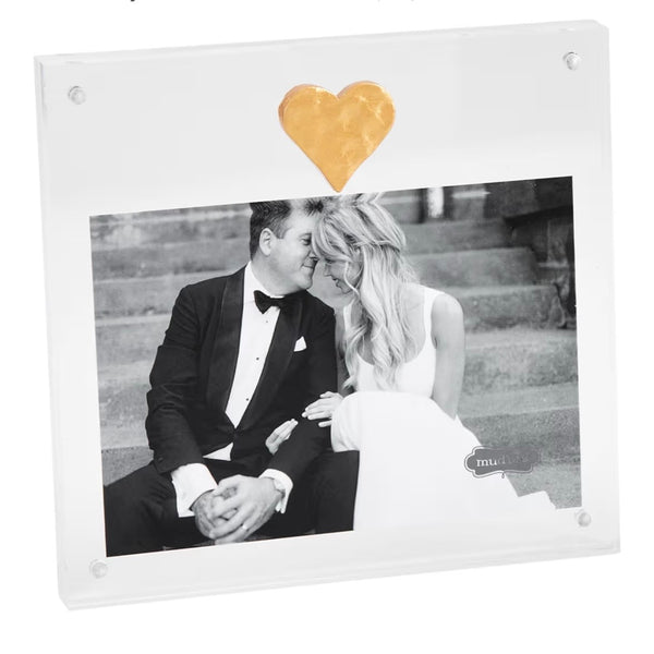 Acrylic Frame With Gold Heart