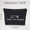 Peace Love Mahjong Zip Pouch