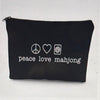 Peace Love Mahjong Zip Pouch