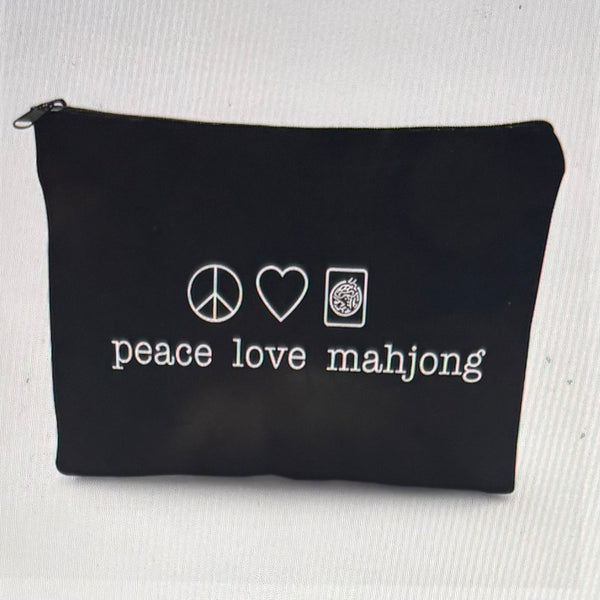 Peace Love Mahjong Zip Pouch
