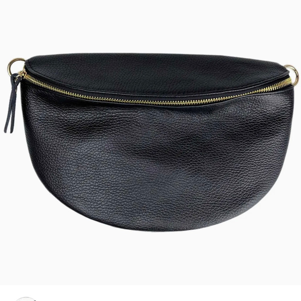 Pebbled Italian Leather Sling Bag