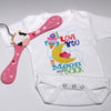 To The Moon And Back Baby Onesie