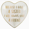 Ceramic Heart Mother, Sister, Grandmother Trinket Dish