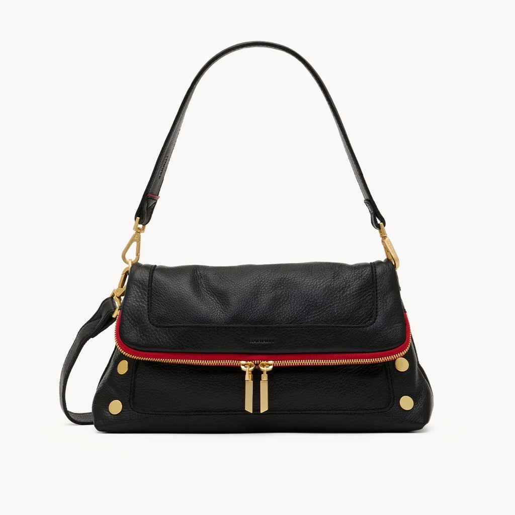 Hammitt Beverly Medium In Black With Red Zip
