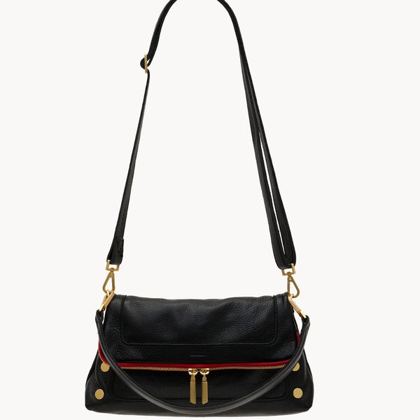 Hammitt Beverly Medium In Black With Red Zip
