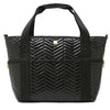 Think Royln Jetset Wingman Black Patent Moto Bag