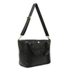 Think Royln Jetset Wingman Black Patent Moto Bag