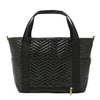 Think Royln Jetset Wingman Black Patent Moto Bag
