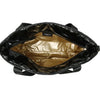 Think Royln Jetset Wingman Black Patent Moto Bag