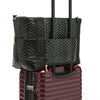 Think Royln Jetset Wingman Black Patent Moto Bag