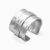 Hammered Wide Band Ring-24 Gold Plated