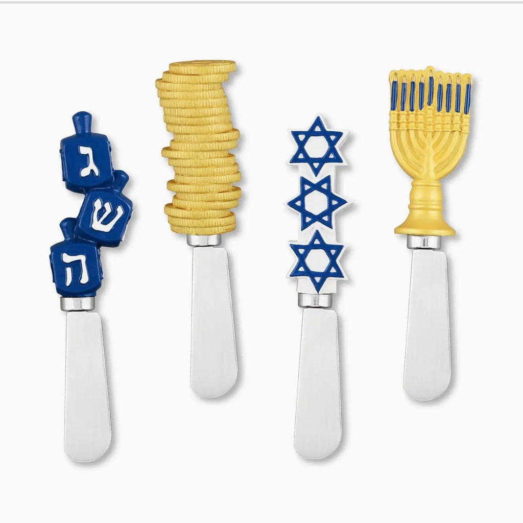 Four Piece Hanukkah Polyresin Spreader