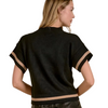Elan Short Sleeve Mock Neck Sweater Top