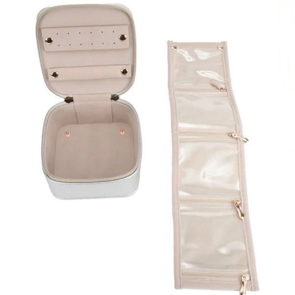 Leah Quilted Travel Jewelry Case