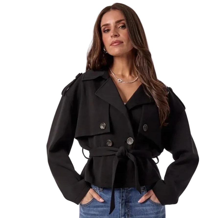 Blue Revival Charli Cropped Trench Coat
