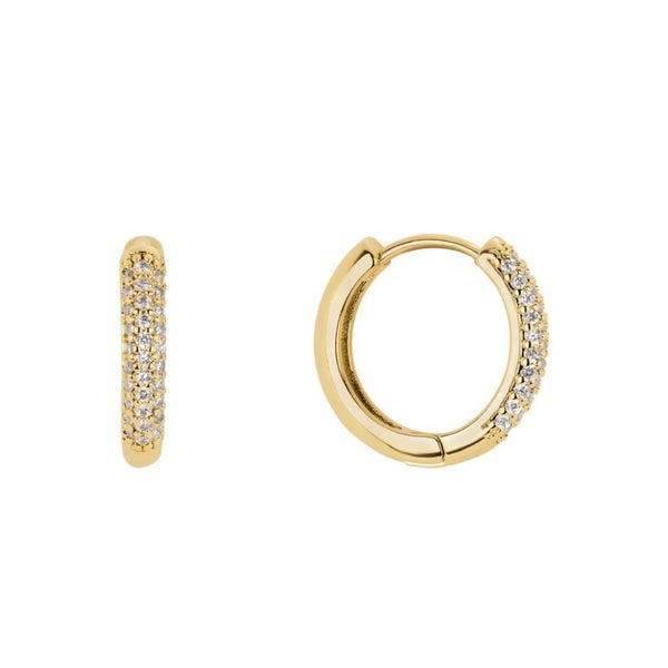 Pretty Gold CZ Hoop