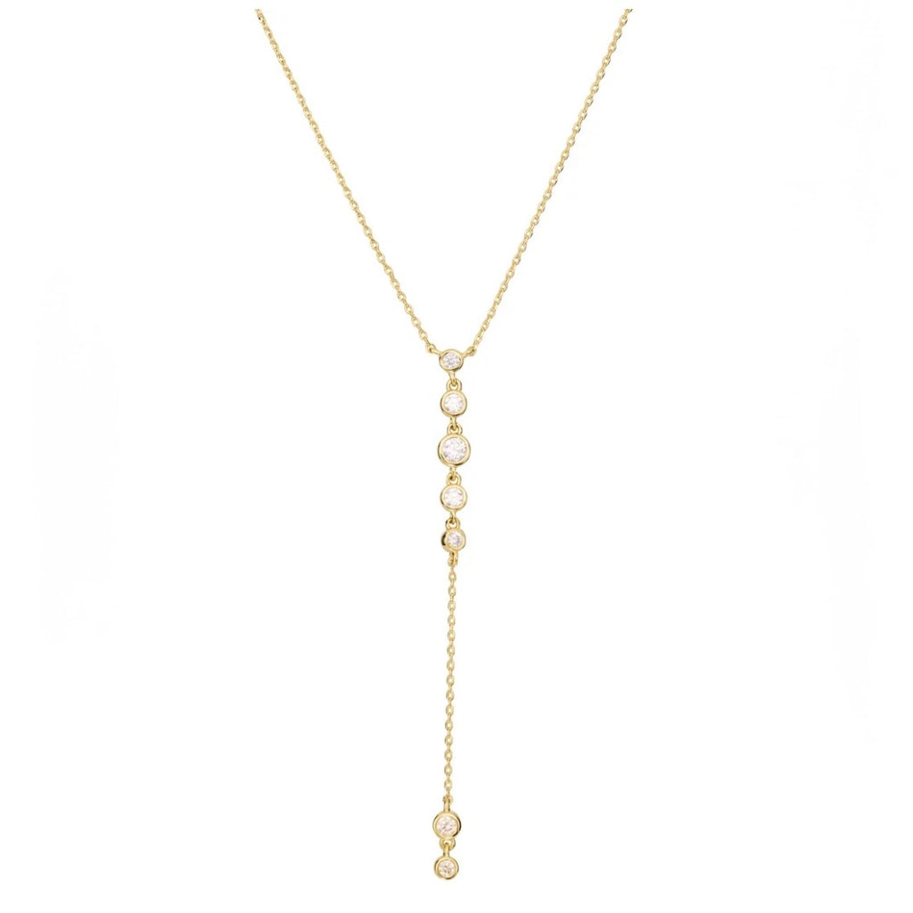 Y Necklace With CZ