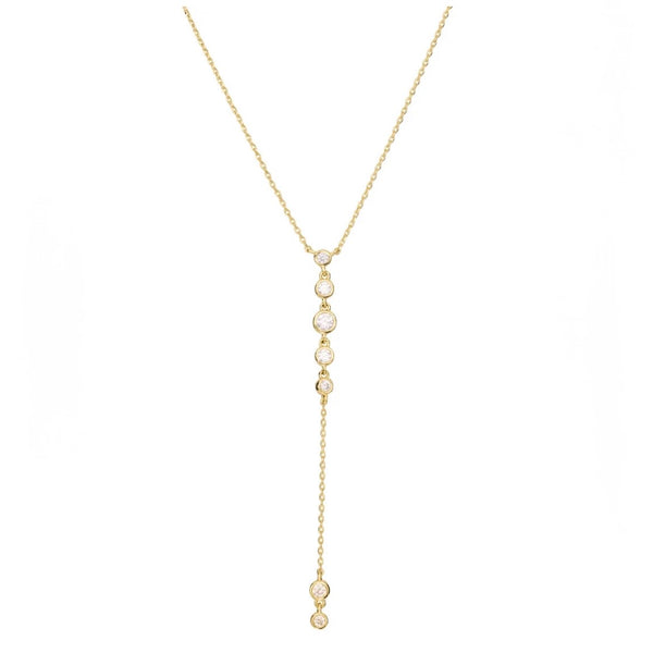 Y Necklace With CZ