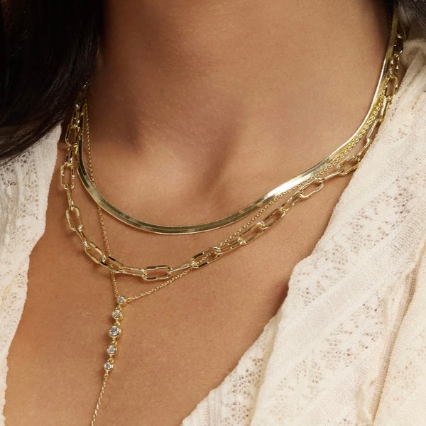 Y Necklace With CZ