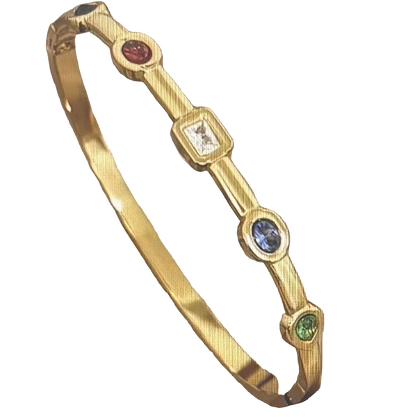 Gold Crystal Bangles