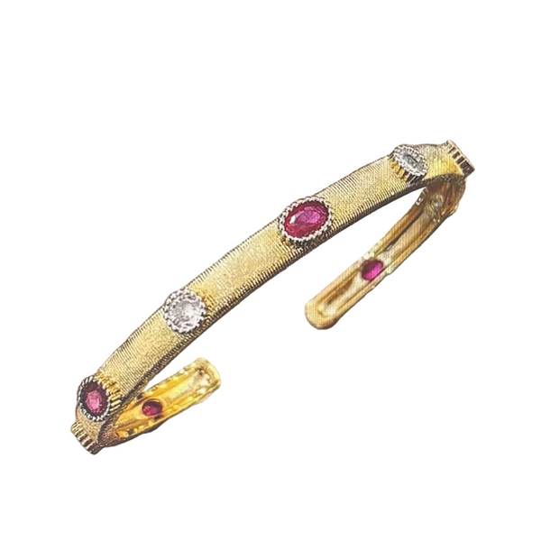 Gold-Tone Textured Cuff Bracelet