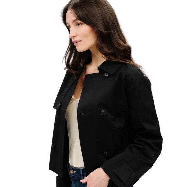 Six/Fifty Arden Trench Coat In Black
