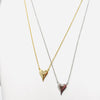Sterling or Gold Solid Heart Necklace