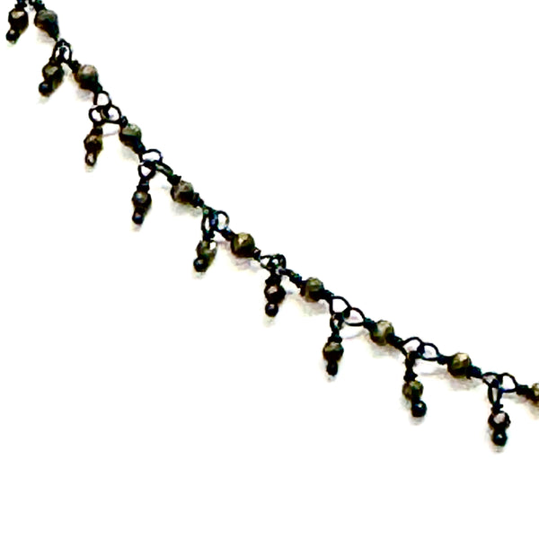 Delicate Dangle Pyrite Choker