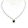 Enamel Butterfly on Wire Wrapped Beaded Necklace