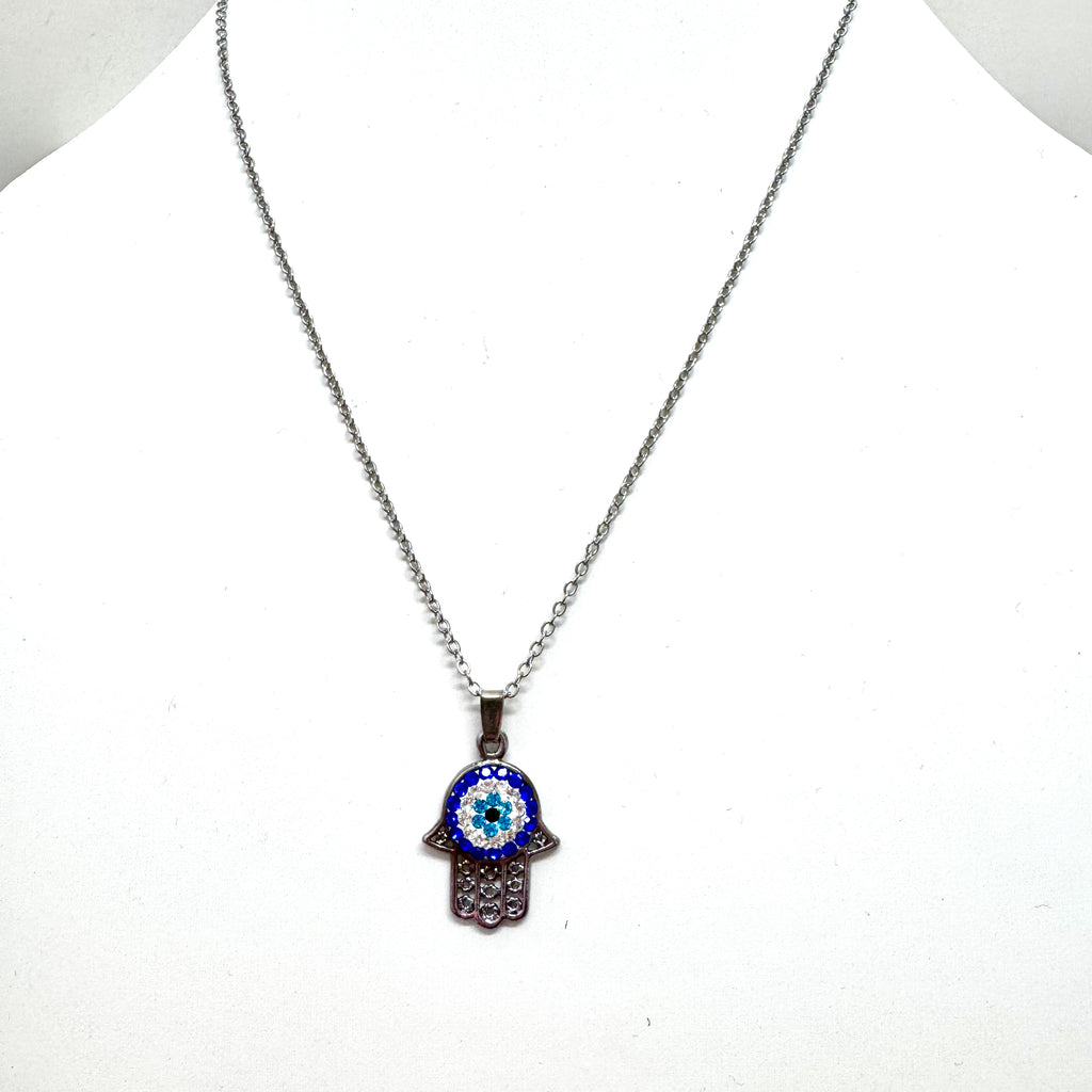 CZ Hamsa Necklace