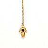 Gold Hamsa and Evil Eye Y Necklace