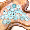 2” Heart Sea Glass Inspirational Stones